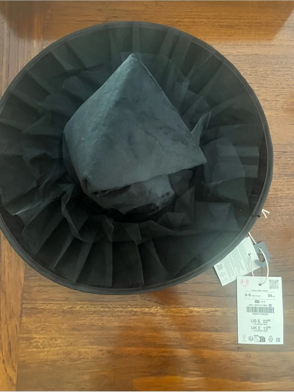New With Tags! Zara Kids Sparkly Witch Halloween Costume Hat Cloak Wand